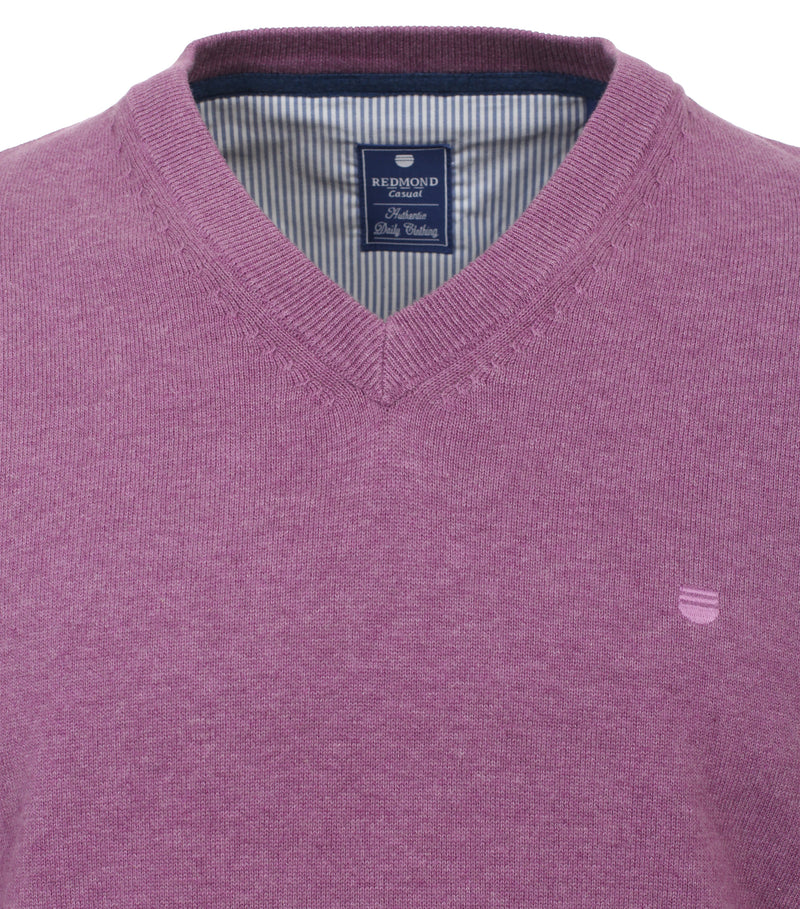 V Neck Jumper - Purple 807