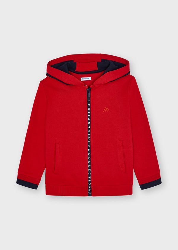 Contrast Hoodie - Red