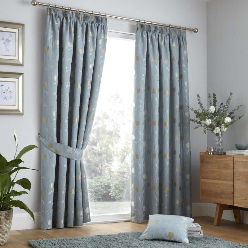 Juliette Duckegg Readymade Pencil Pleat Curtains - 90" x 90"