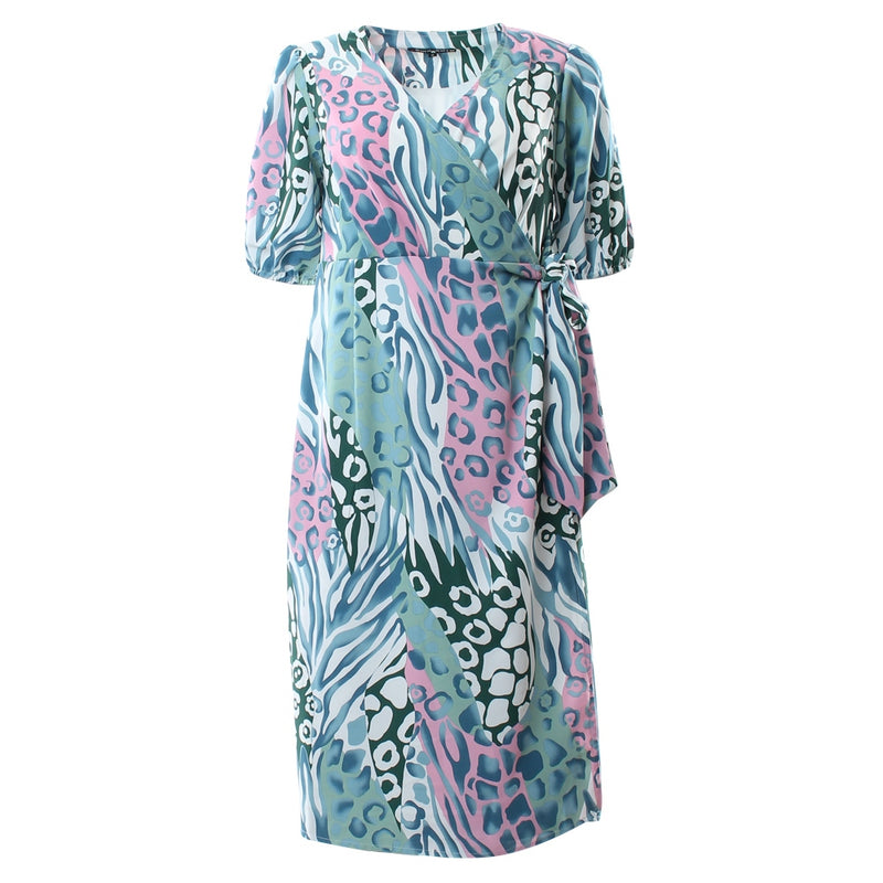 Duffy Wrap Dress - Teal