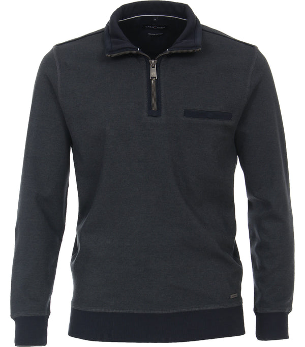 Contrast Collar 1/2 Zip Jumper - Urban Chic