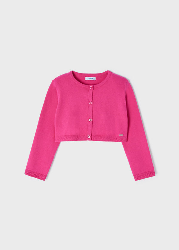 Basic Knitted Cardigan - Magenta