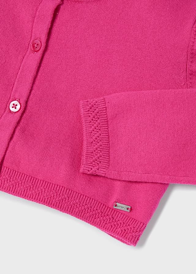 Basic Knitted Cardigan - Magenta