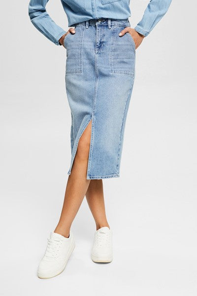 Denim Skirt - Light Blue