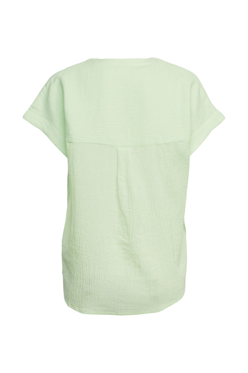 V Neck Blouse - Citrus Green