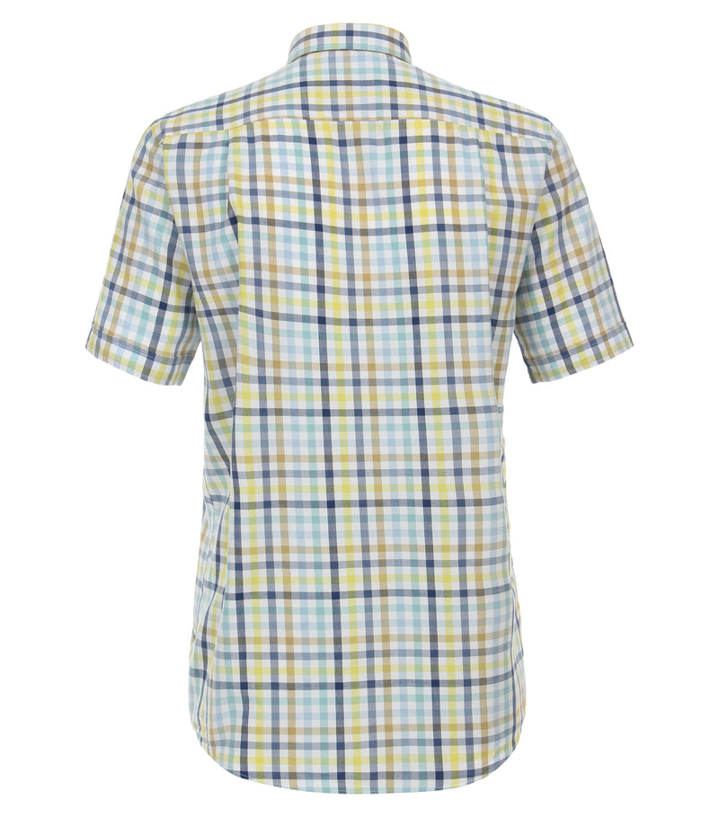 Short Sleeve Check Shirt - Blue