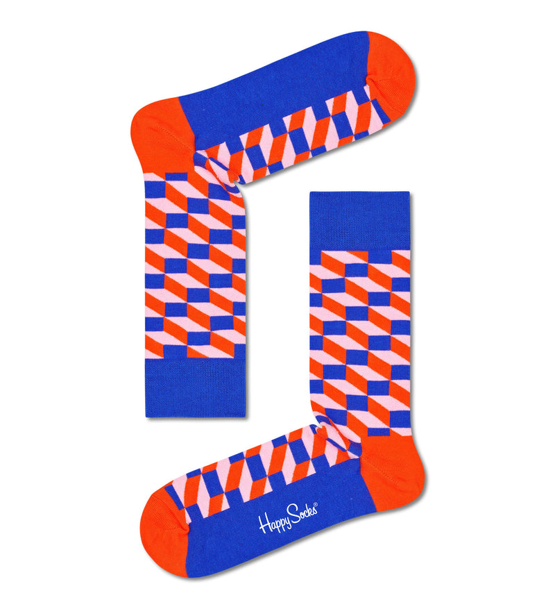 Filled Optic Sock - Blue/orange