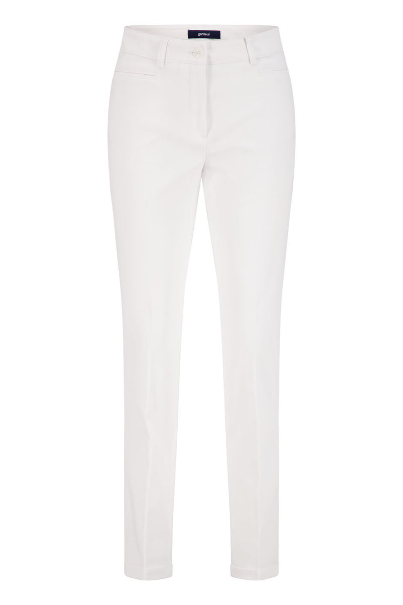 Denise Straight Trouser - White