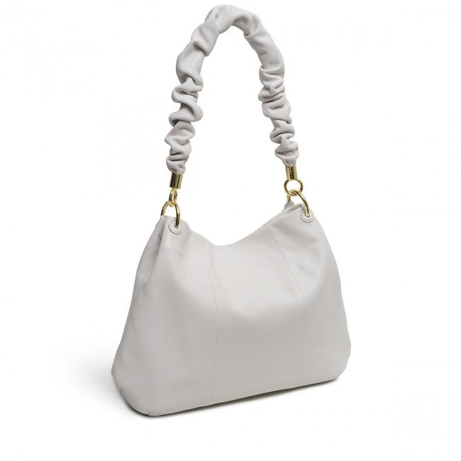 Cuba Street Medium Ziptop Shoulder Bag - Chalk