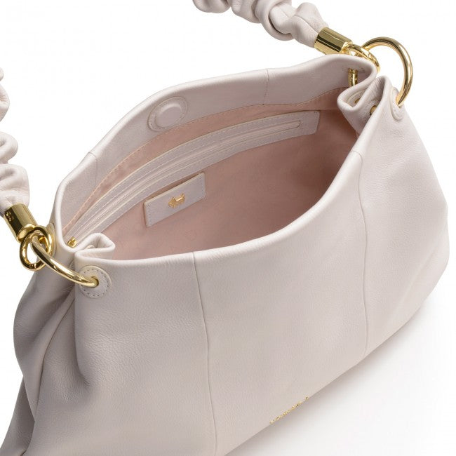 Cuba Street Medium Ziptop Shoulder Bag - Chalk