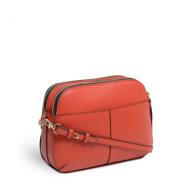 Dukes Place Medium Ziptop Crossbody - Red Pepper