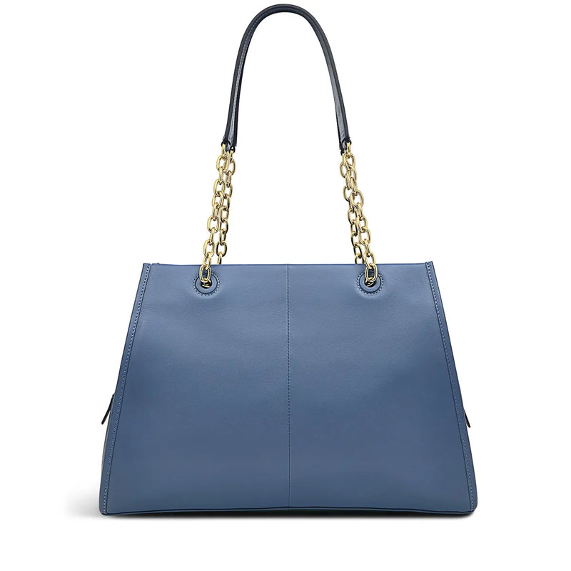 Fern Street Medium Ziptop Tote - Blue