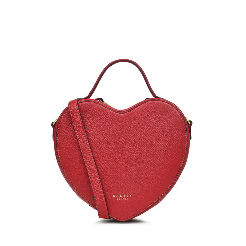 Valentines Small Ziptop Crossbody - Crimson