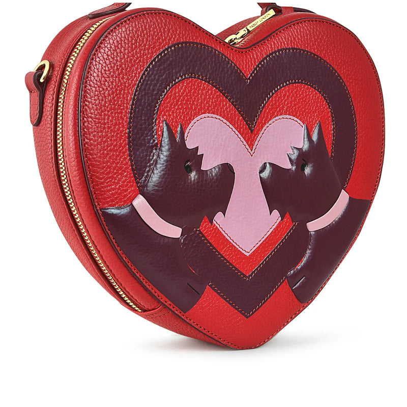 Valentines Small Ziptop Crossbody - Crimson