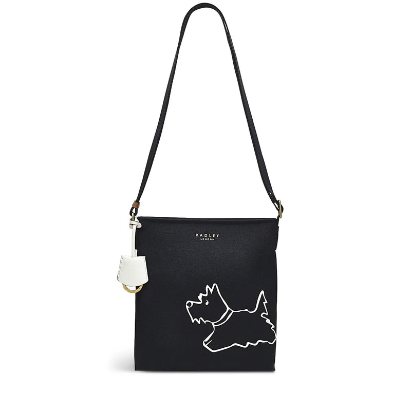 Palace Garden Small Ziptop Crossbody - Black