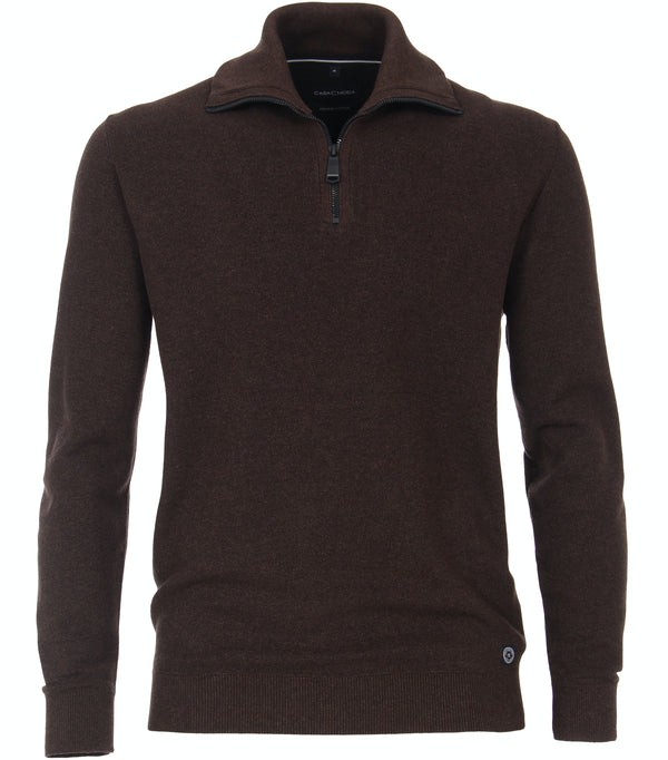 Patterned Troyer Jumper - Dark Brown