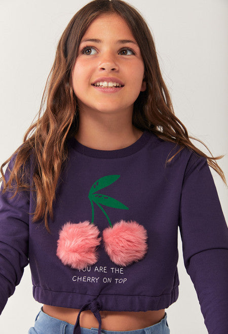 Fleece Sweatshirt - Purple