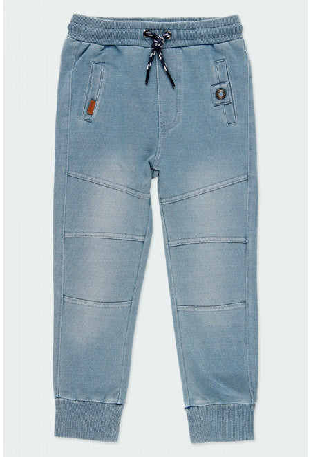 Cuffed Denim Jogs - Bleach