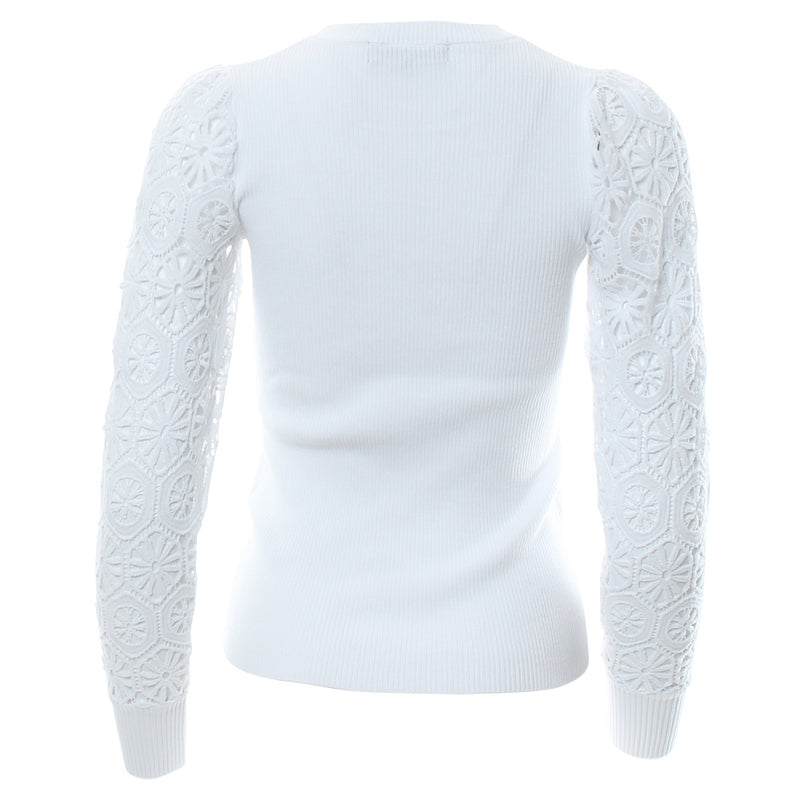 Olga Knitted Top - Optic White