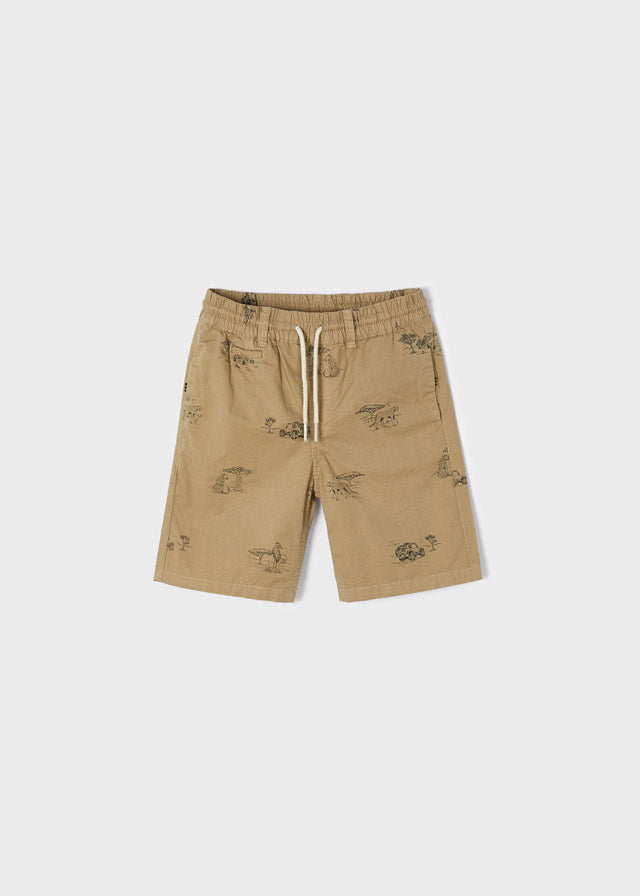 Printed Shorts - Camel