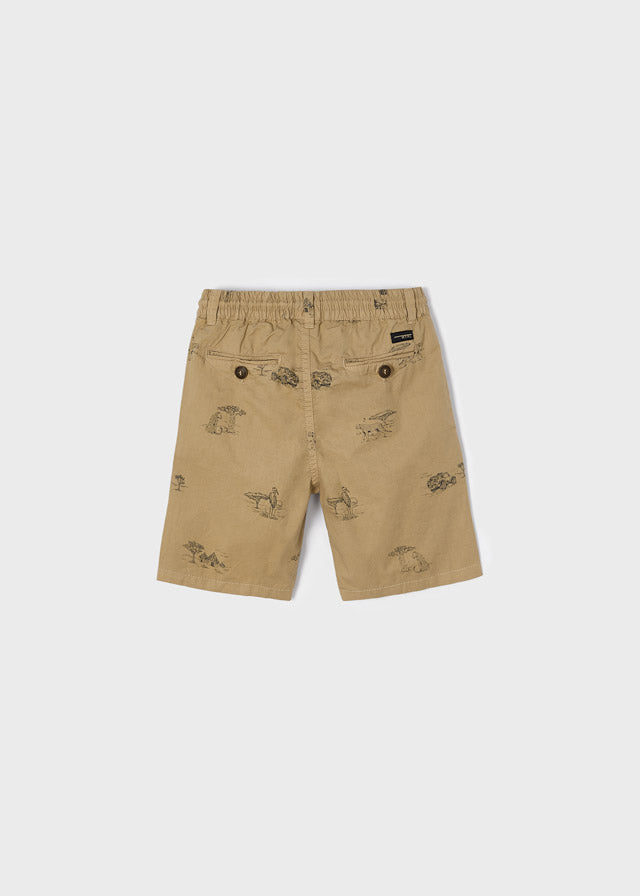 Printed Shorts - Camel