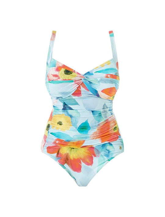 Poppy Twist Swimsuit - Aqua