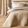 Quilted Lines Bedspread 220x230cm - Natural