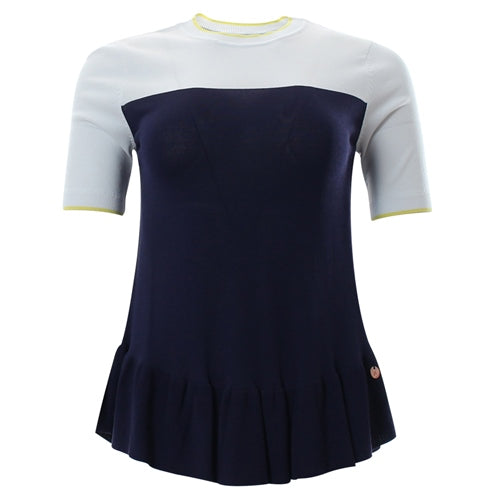 Rhona Knitted Top - Navy