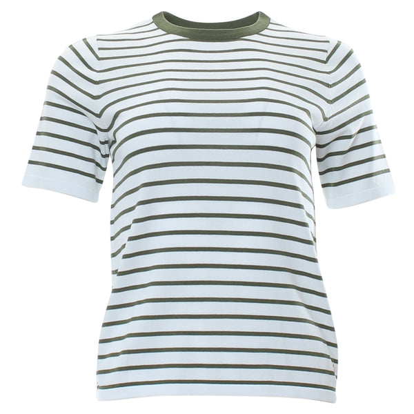 Robin Stripe Top - Khaki/white