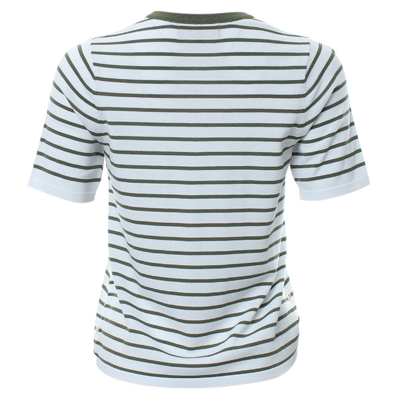 Robin Stripe Top - Khaki/white