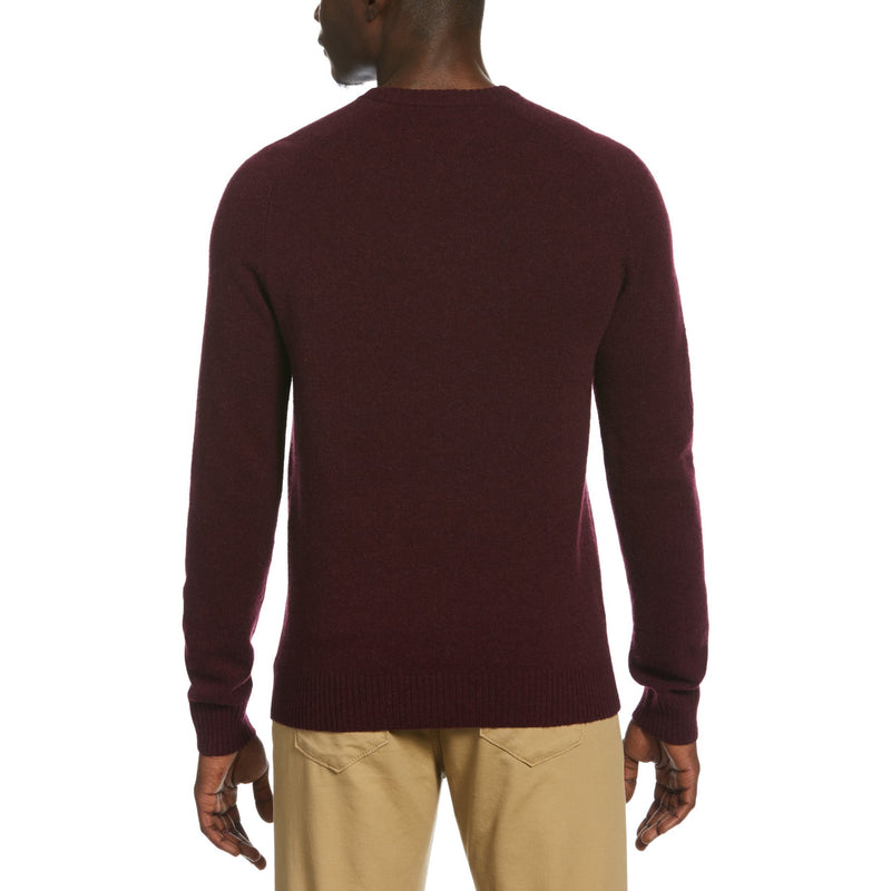 Lambswool Raglan Crew - Tawny Port