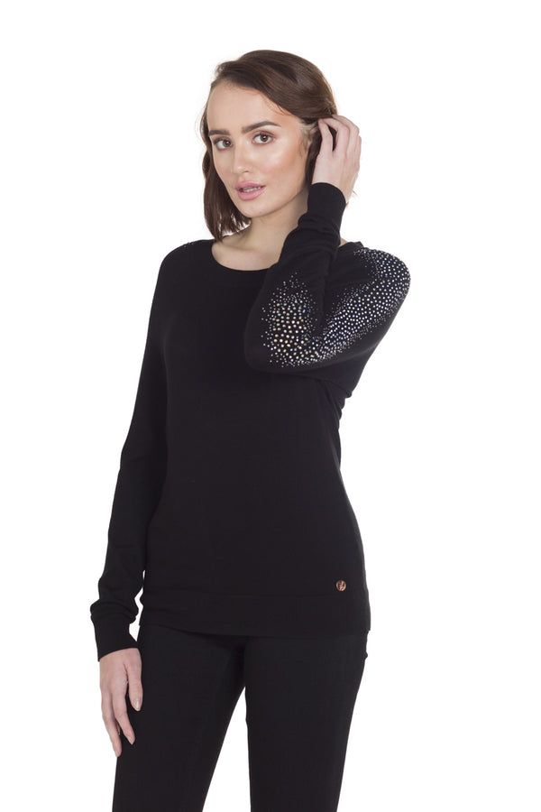 Eileen Diamante Jumper - Black