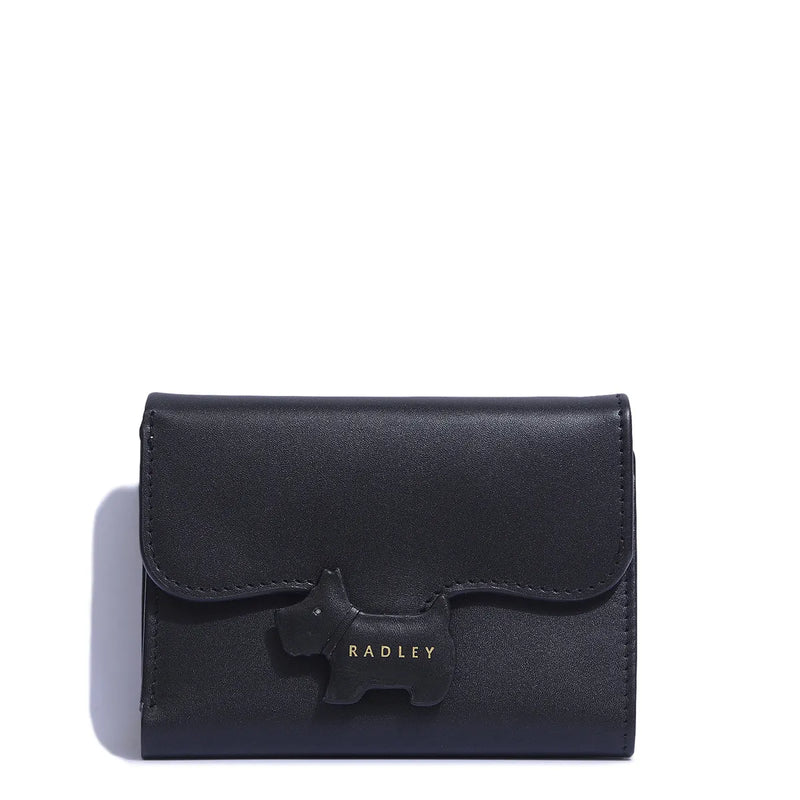 Crest Small Trifold Purse - Black