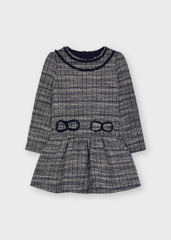 Tweed Dress - Navy