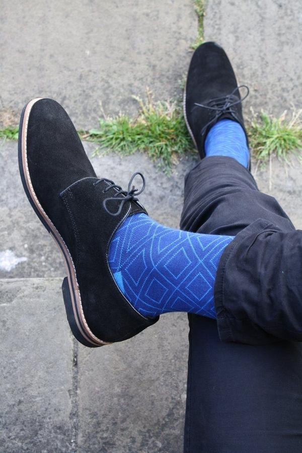 Diamond Sock - Blue