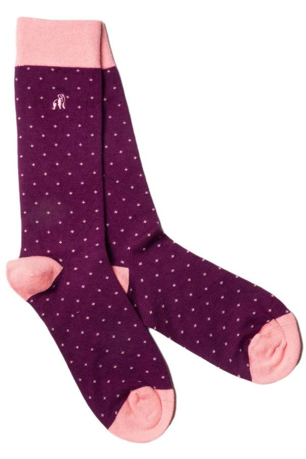 Spotted Sock - Purple