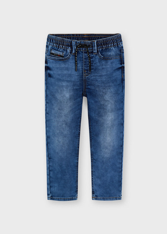 Soft Denim Jogger Pants - Medium