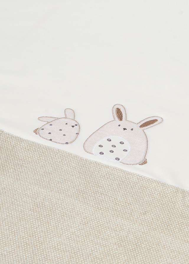 Embroidered Blanket - Beige